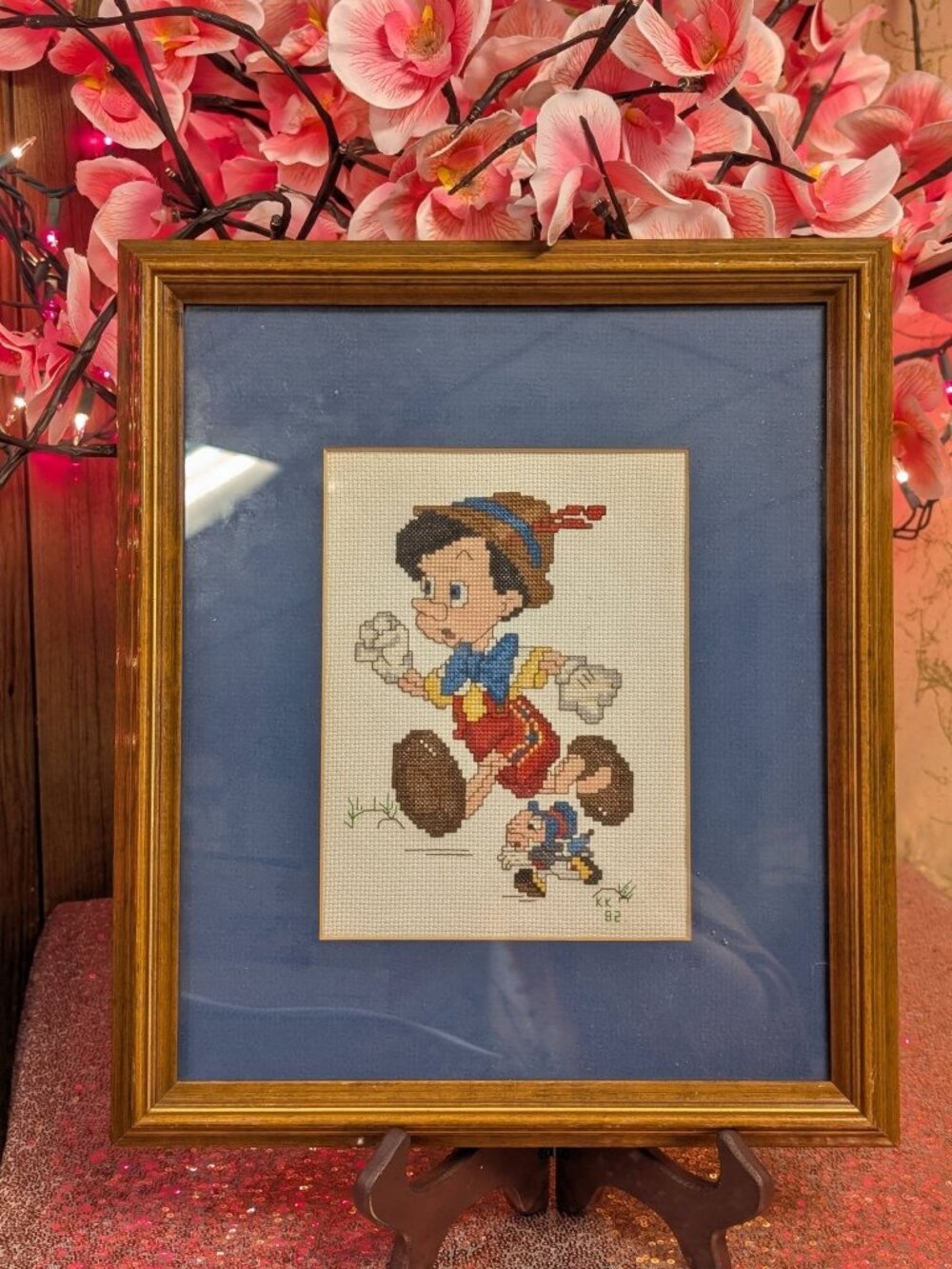 Vintage Pinocchio and Jiminy Cricket Artwork